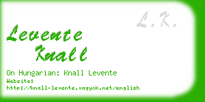 levente knall business card